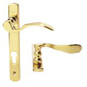 HOPPE UPVC Lever Door Furniture M112PL/366 - 92mm Centres Polished Brass Right Hand - M112PL/366RH 