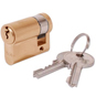 YALE 10026 Euro Half Cylinder - 40mm Satin Brass KD - 10026 