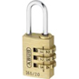 ABUS 165 Series Brass Combination Open Shackle Padlock - 20mm Visi - 165/20 C 