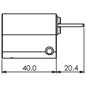 YALE KF Keyfree Single Sided Euro Cylinder - 40mm Polished Chrome - Tailbar B (20.4mm) - KF-40-PC 