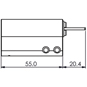 YALE KF Keyfree Single Sided Euro Cylinder - 55mm Polished Chrome - Tailbar B (20.4mm) - KF-55-B-PCS 