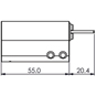 YALE KF Keyfree Single Sided Euro Cylinder - 55mm Polished Brass - Tailbar B (20.4mm) - KF-55-B-PBS 