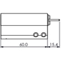 YALE KF Keyfree Single Sided Euro Cylinder - 60mm Polished Brass - Tailbar A (15.4mm) - KF-60-A-PBS 