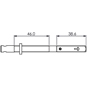 YALE SP1S Keyfree Spindle - Spindle D - 111.6mm - (46mm / 38.6mm) - SPD1S 