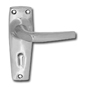 FRISCO Kenrick 300 Plate Mounted Lever Furniture - SILVER Lever Lock - 300 