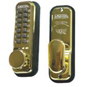 LOCKEY 2435 Series Digital Lock With Holdback - Polished Brass - 2435 