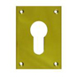 SOUBER TOOLS EE1 Front Fix Euro Escutcheon - Polished Brass - EE1-4H 