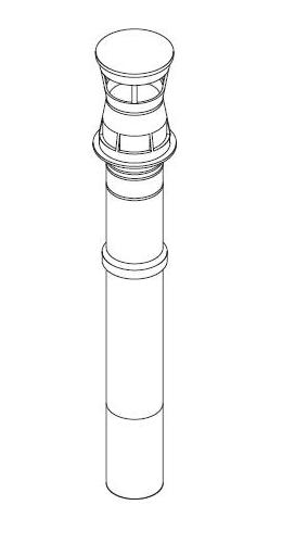 Main HE Vertical Flue Terminal - 5118576 - DISCONTINUED