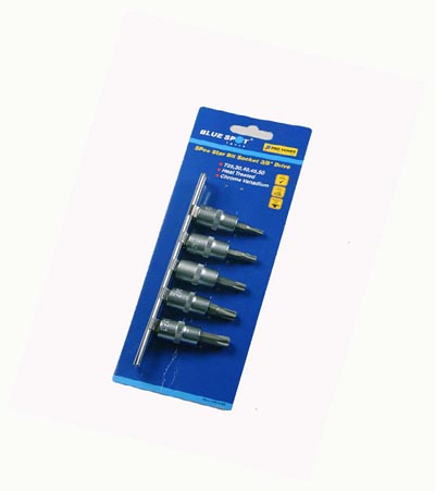 5PCE 3/8 INCH STAR SOCKETS - 01522