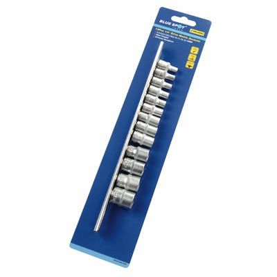 13PCE 1/4 INCH SOCKETS ON RAIL - 01523