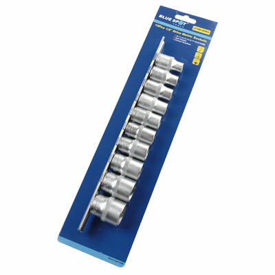 10PCE 1/2 SOCKETS ON RAIL - 01526