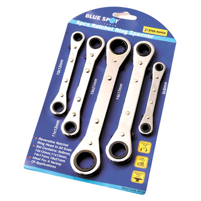 5PCE RATCHET RING SPANNER - 04100