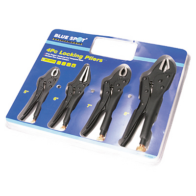 4PCE BLACK LOCKING GRIP PLIERS - 06520