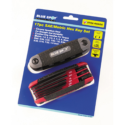 XTRA-RANGE 17PCE HEX KEY SET (AF) - 15182