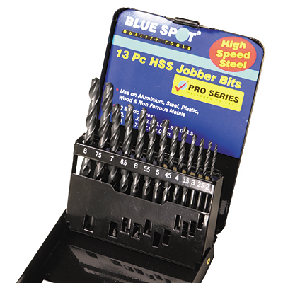 13PCE DRILL SET METAL CASE 2-8MM - 20344