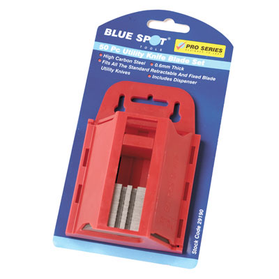 50 PCE UTILITY BLADE SET IN DISPENSER - 29190