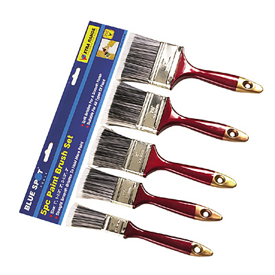 5PCE  PAINT BRUSH SET HEADER CARD - 36246