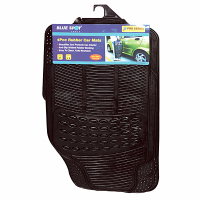 4PCE HEAVY DUTY RUBBER CAR MATS - 45504