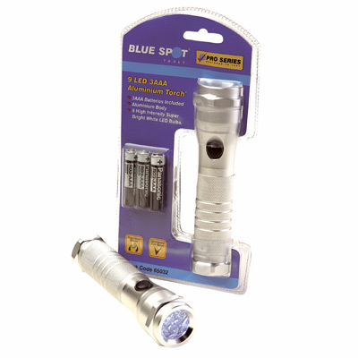 9 LED 3AAA ALUMINIUM TORCH - 65032