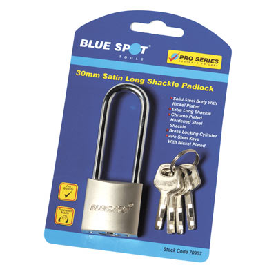 30MM LONG SHACKLE SATIN PADLOCK - 70957