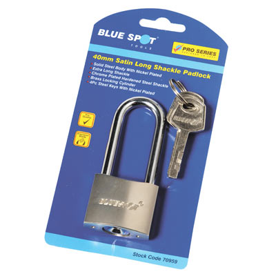 40MM LONG SHACKLE SATIN PADLOCK - 70959