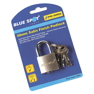 30MM SATIN FINISH PADLOCK - 70965