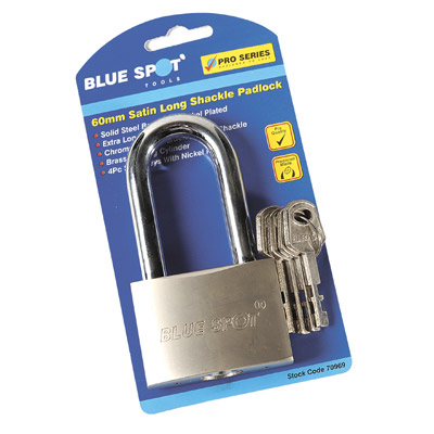 60MM LONG SHACKLE SATIN PADLOCK - 70969