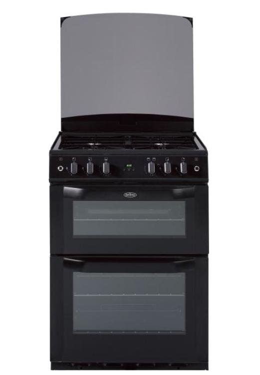 Belling 50cm Double Cavity FFD Gas Oven With Separate Grill White