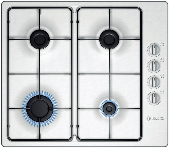 BOSCH PBP615B80E 60CM GAS HOB BRUSHED STEEL