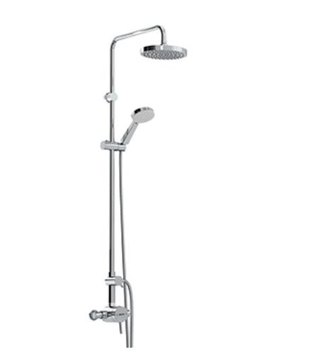 Bristan PRISM Thermostatic Exposed Single Control Shower Valve with Diverter and Rigid Riser Kit - PM2 SQSHXDIV C 