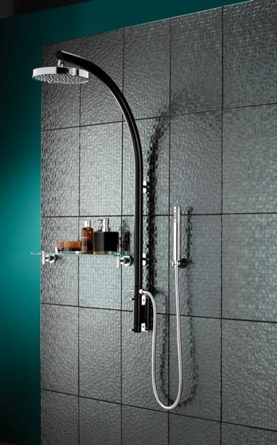 Bristan Prism Inline Vertical Shower Pole with Integral Diverter to Handset Black - PM VSHXSPDIV B - PMVSHXSPDIVB - SOLD-OUT!! 