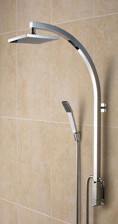 Bristan Qube Inline Vertical Shower Pole with Integral Diverter to Handset - QU VSHXSPDIV C - QUVSHXSPDIVC - SOLD-OUT!! 