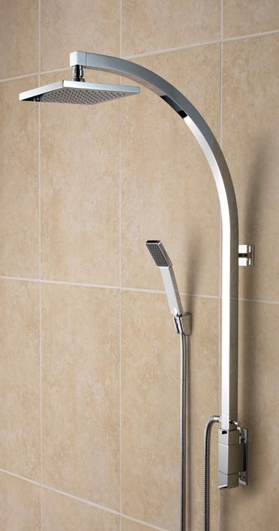 Bristan Qube Inline Vertical Shower Pole with Integral Diverter to Handset - QU VSHXSPDIV C - QUVSHXSPDIVC - SOLD-OUT!! 