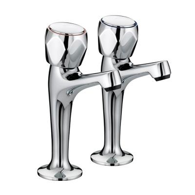 Bristan Value Club High Neck Pillar Taps - VAC HNK C MT - VACHNKCMT