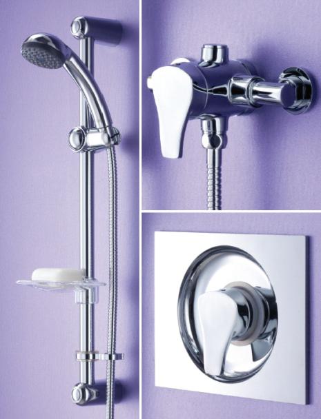 Bristan Capri Thermostatic Surface Mounted/Recessed Shower Valve with Adjustable Riser Chrome Plated - CAP SHUAR C - CAPSHUARC - DISCONTINUED 
