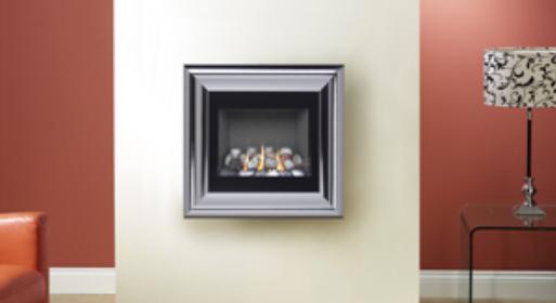 Burley Image Flueless Gas Fire Chrome Pebble - 4238