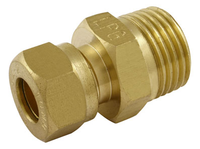 Heavy Duty Brass Compression 15mm x 1/2" Mi - CF622 DISCONTINUED