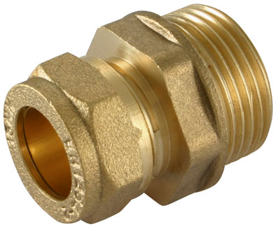 DZR Compression 15mm x 1/2" Male Adaptor C x MI - CFM-15-12DZR - DISCONTINUED 