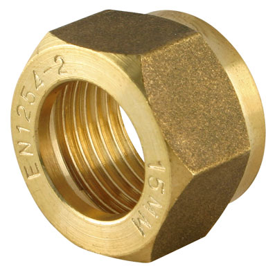 10mm Brass Compression Nut - CFN-10