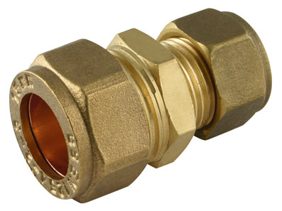 12mm x 8mm Reduced Brass Compression Coupling - CFR-12-8 - SOLD-OUT!! 