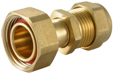 DZR Compression 15mm x 3/4" Straight Tap Connector & Washer - CFSTC-15-34DZR - DISCONTINUED 