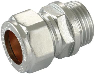 15mm x 1/2" Chrome Plated Compression Male Adaptors