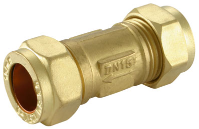 22mm Brass Compression Single Check Valve Light Pattern - CV150-22