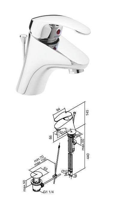 Damixa - Lyra Mono Basin Mixer with Pop Up - TB110241 - SOLD-OUT!!