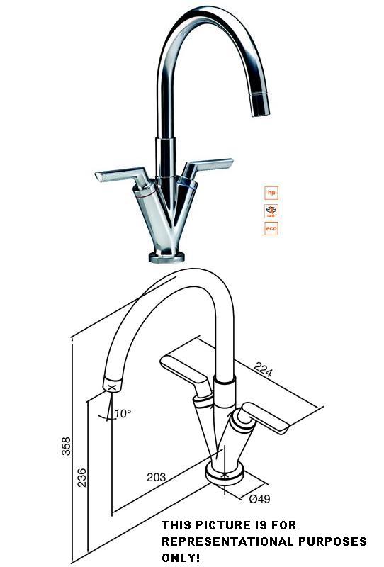 Damixa - Venus High Spout Mono Kitchen Mixer - Steel - TB160441 - SOLD-OUT!! 