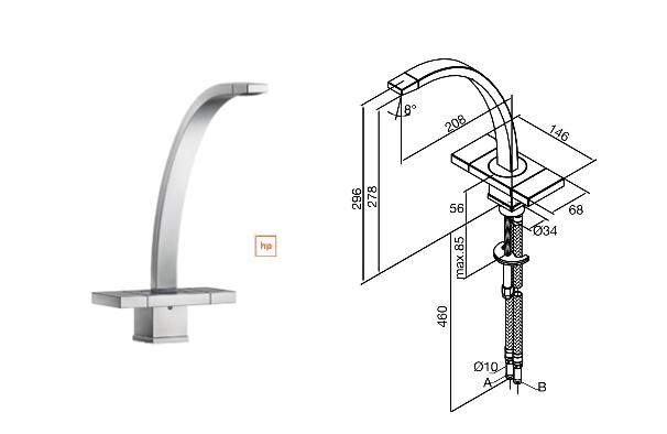 Damixa - G-Type Mono Kitchen Mixer - Steel - TB190741 - SOLD-OUT!! 