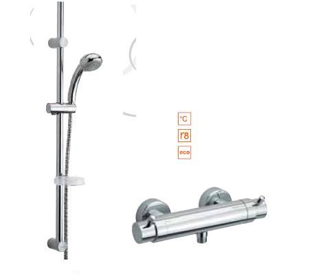 Damixa Thermostatic Bottom Outlet Shower Mixer + Plus Shower Set - TB210041 + TB220141