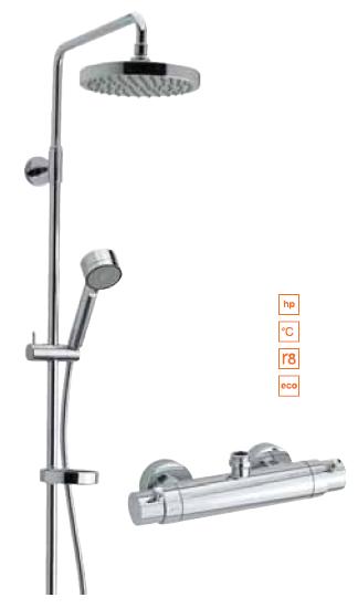 Damixa - Arc Thermostatic Shower Mixer Top Outlet + Kudos Grande Shower Set - TB210141 + TB240241 - SOLD-OUT!!