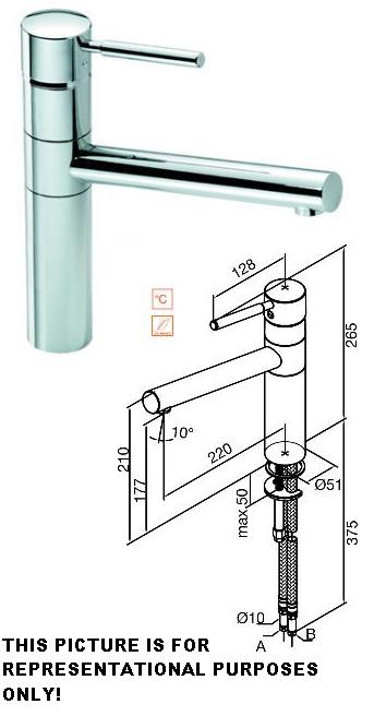 Damixa - Merkur Mono Kitchen Mixer - Steel - TB260141 - SOLD-OUT!! 