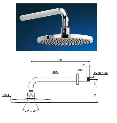 Comfort Drench Shower Head Set - DD 207200LR